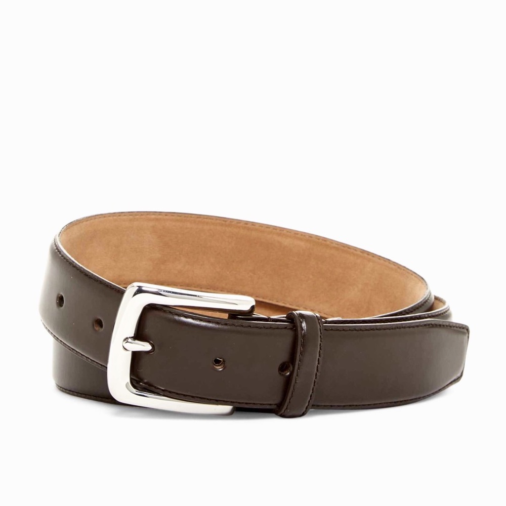 Cole Haan Men’s Leather Dress Belt in Chocolate